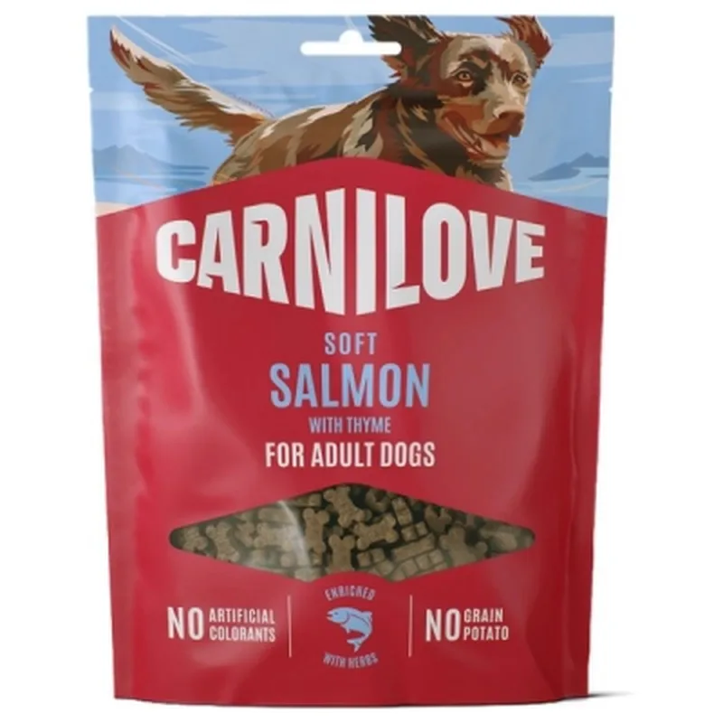 Ласощі для собак Carnilove Soft Snack Salmon with Thyme 200 г (8595602582662)