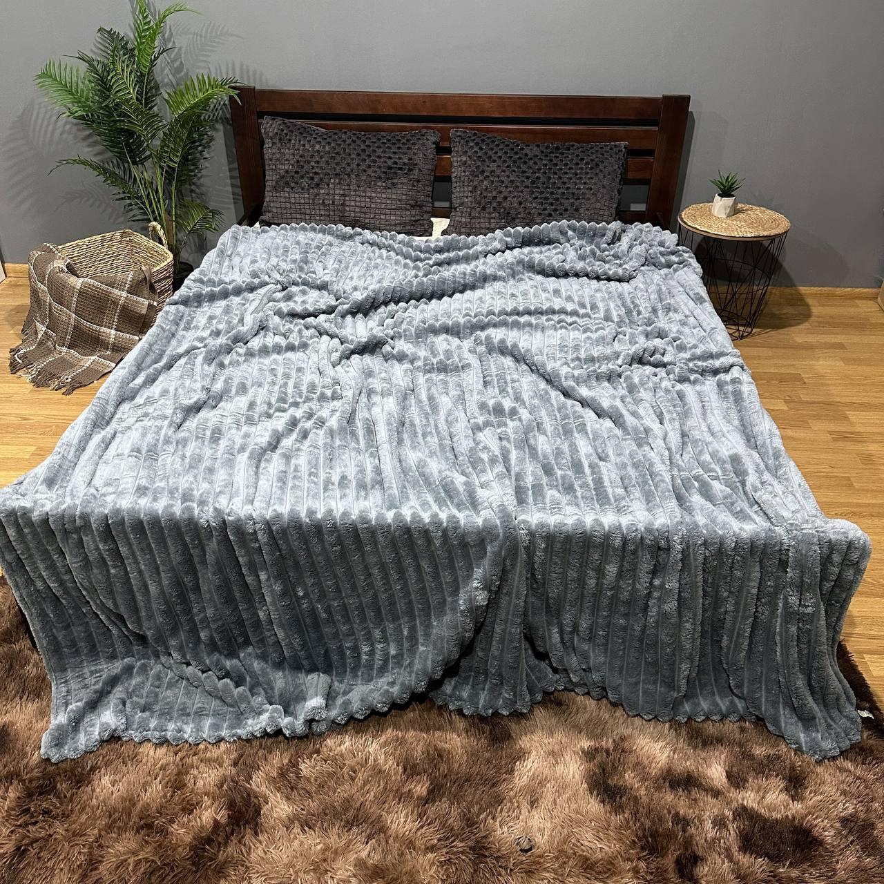 Плед Королевский двуспальный 180х220 см Серый (Д-post-sharp-max-001-02) - фото 9 Плед Королевский двуспальный 180х220 см Серый (Д-post-sharp-max-001-02) - фото 9