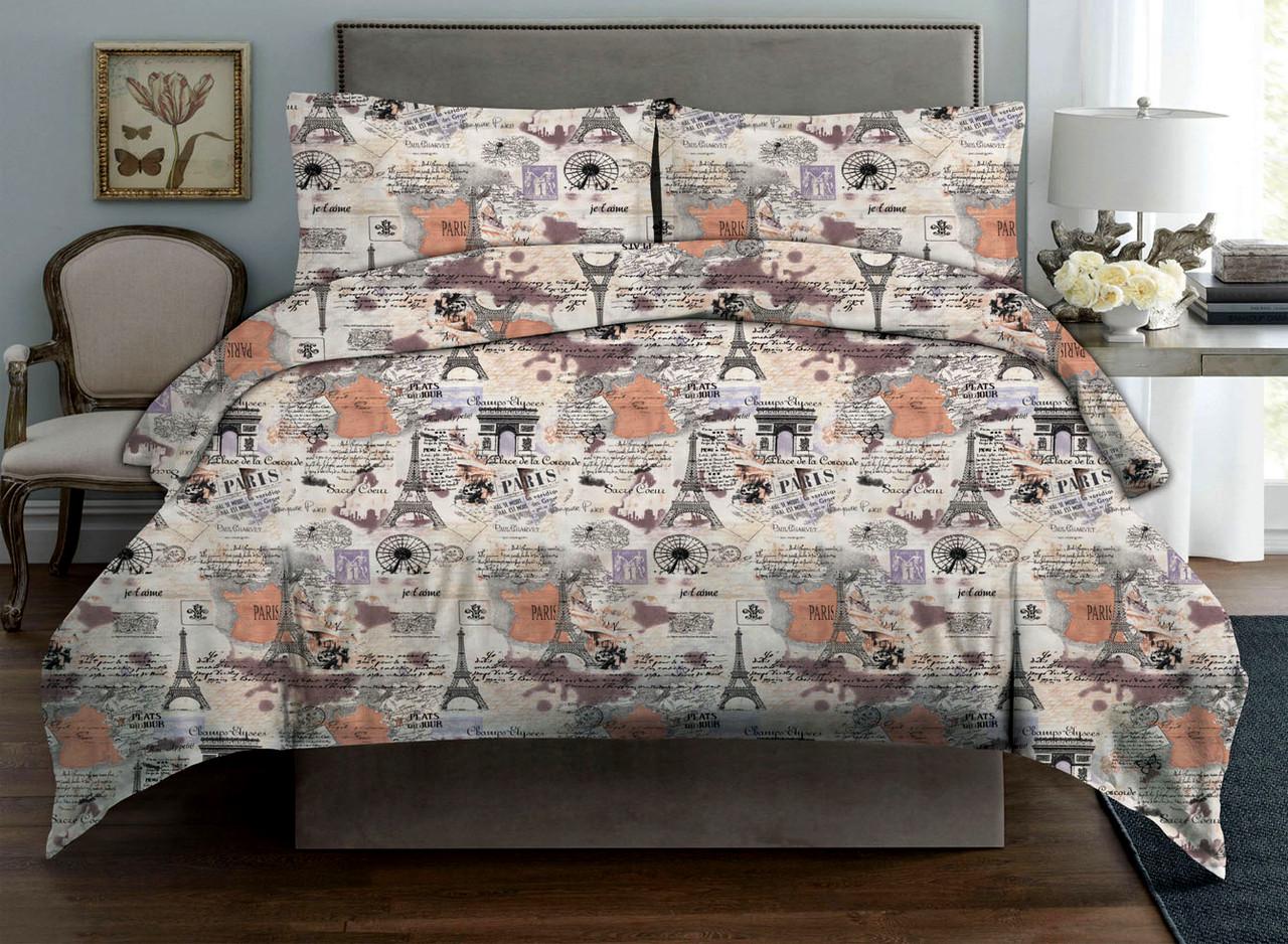 Комплект постельного белья Путешествие в Париж 150х220 см полуторный бязь (G-2024/1.5) Комплект постельного белья Путешествие в Париж 150х220 см полуторный бязь (G-2024/1.5)