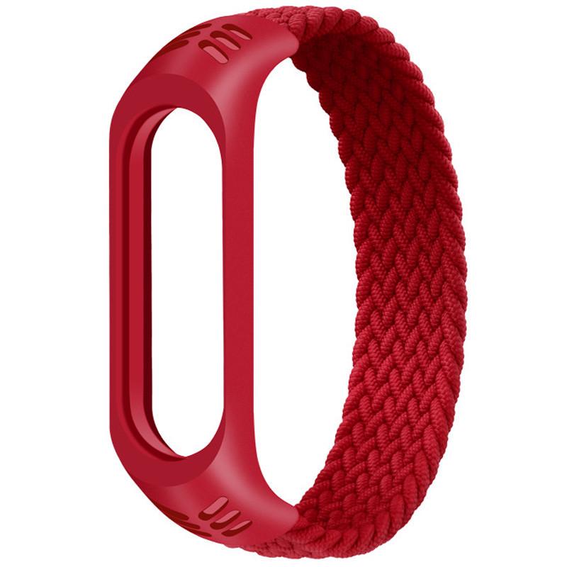 Монобраслет тканинний Braided Solo Loop для Xiaomi Mi Band 3/4/5/6 S Червоний (00000044150_3)