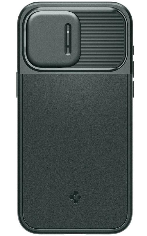 Чехол накладка для телефона Spigen Optik Armor MagFit для Apple iPhone 15 Pro Max Зеленый (ACS06600)