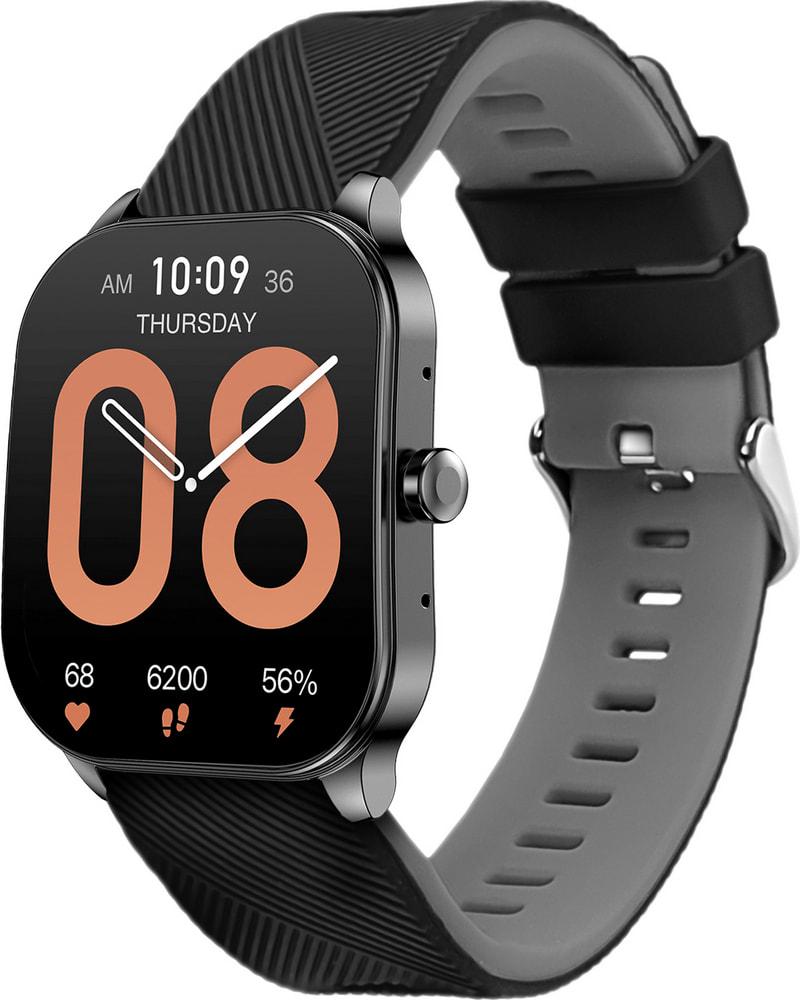 Ремешок Luminic для Amazfit Pop 3S/3R Black Grey (34454-53) Ремешок Luminic для Amazfit Pop 3S/3R Black Grey (34454-53)