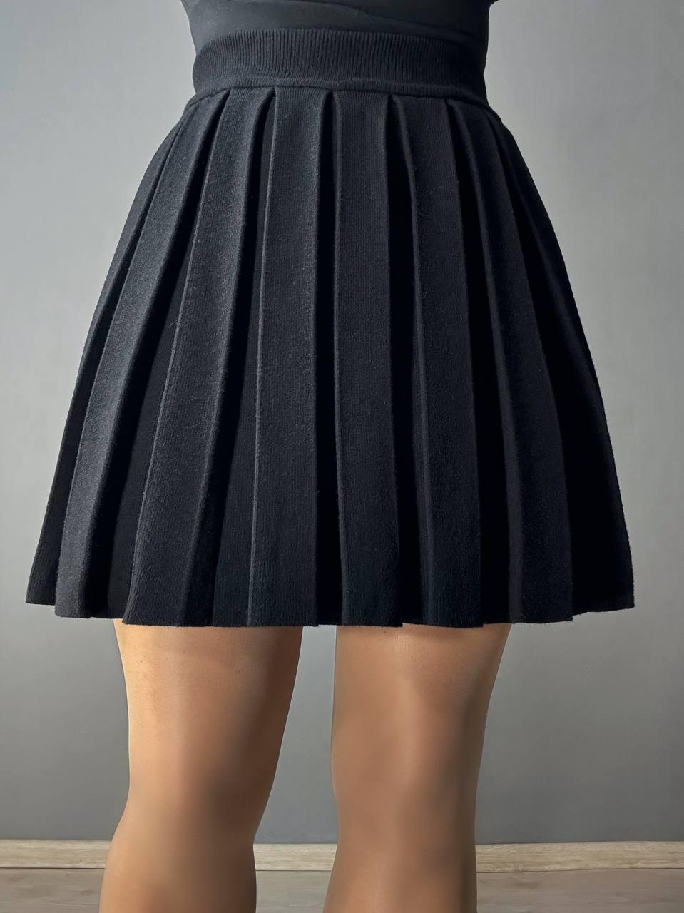 Спідниця жіноча A-N 9956 в’язана тепла у складку на резинці OS Чорний (4907) - фото 7 Спідниця жіноча A-N 9956 в’язана тепла у складку на резинці OS Чорний (4907) - фото 7