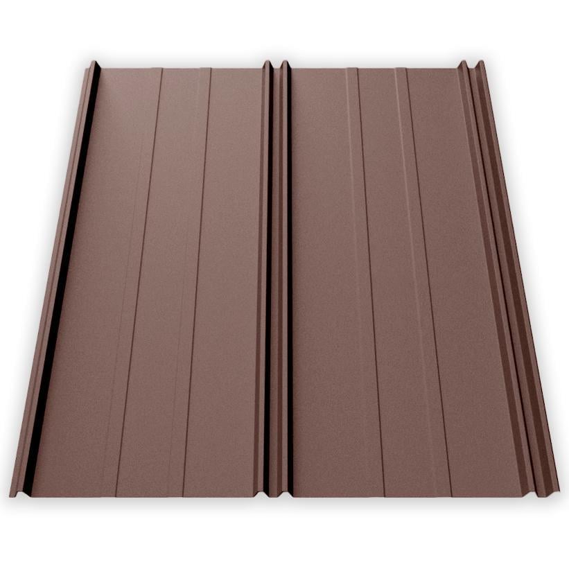 Фальц-настил AKM Zn 100 г/м2 0,43 мм 1120х2000 мм Ral 8017 Коричневый матовый (30302533)