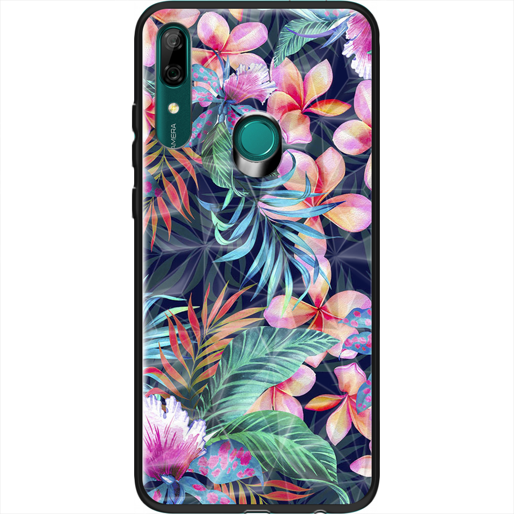 Чохол Boxface Huawei P Smart Z flowers in the tropics Чорний силікон із призмою (37381-up1971-37848)