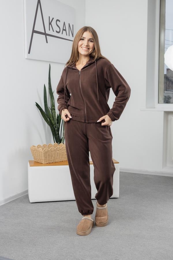 Спортивный костюм женский зимний Aksan S Темно-коричневый (5.2776_dark-brown_42)