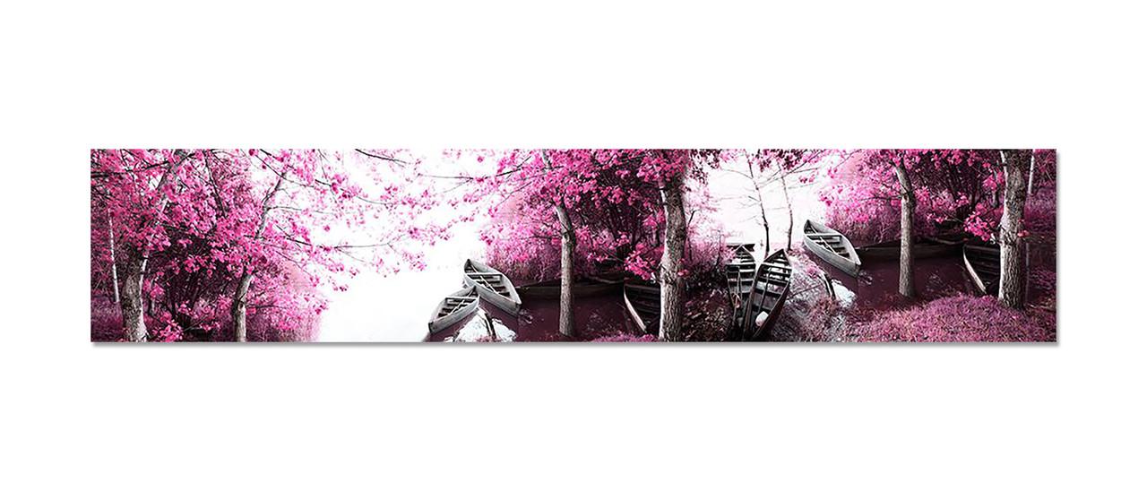 Наклейка виниловая на кухню Zatarga Лодки 600х3000 мм Розовый (1224268982)