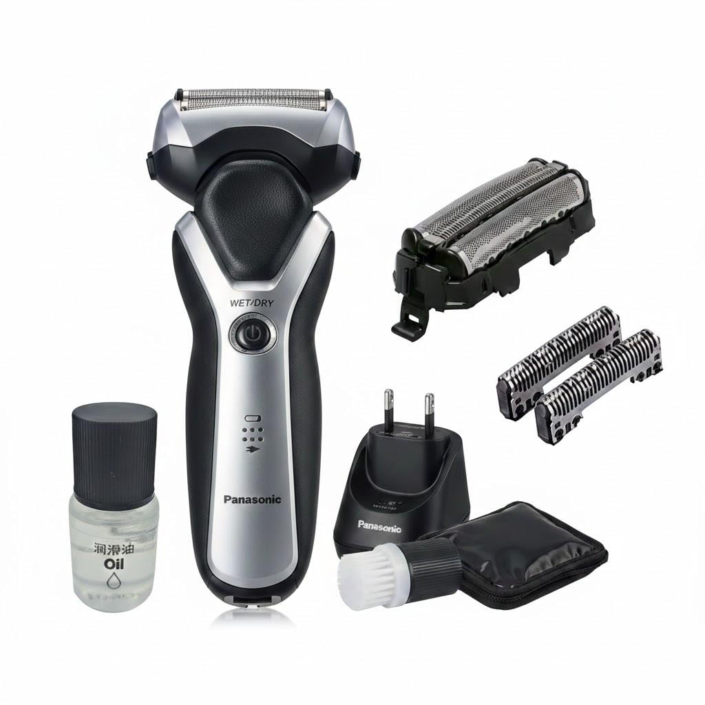 Электробритва Panasonic ES-RT87-S520-AS3 с дополнительным комплектом из лезвия и сеточки WES-9013Y и маслом WES-8196X-7911 (32418744)