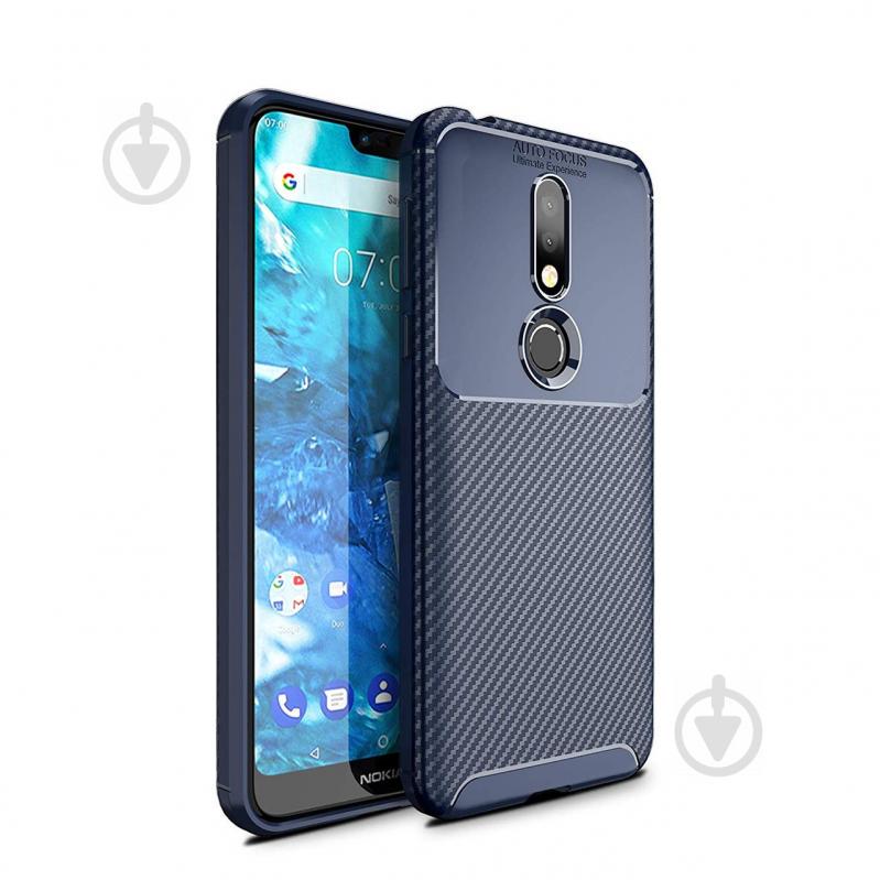 Чехол Carbon Case Nokia 7.1 Синий (hub_lJTr54332) Чехол Carbon Case Nokia 7.1 Синий (hub_lJTr54332)