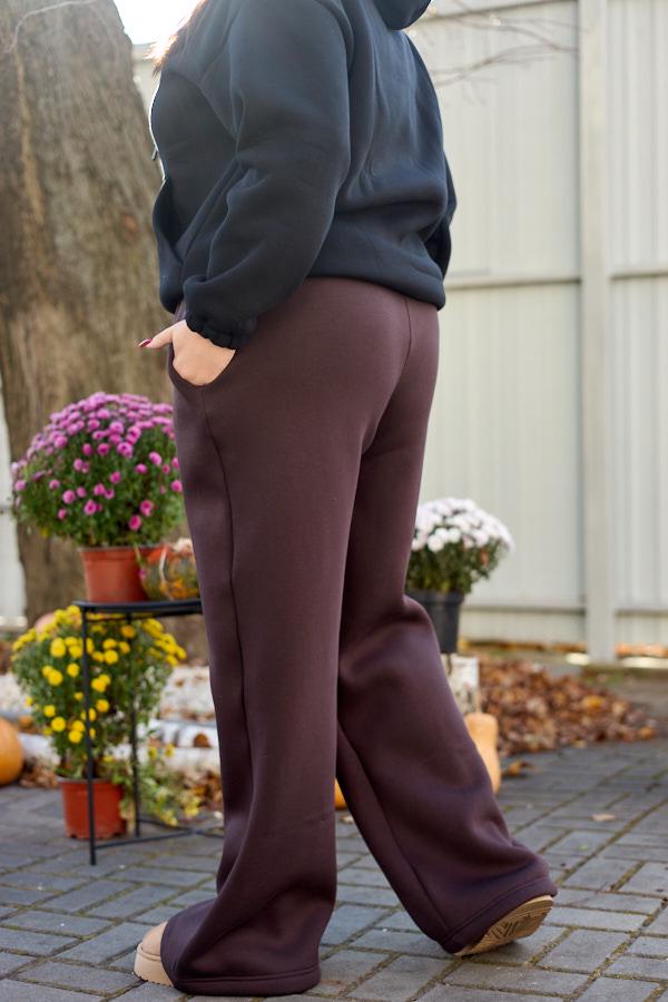 Штаны женские AKSAN байковые 2XL Темно-коричневый (25.2181_dark-brown_50(2XL)) - фото 3 Штаны женские AKSAN байковые 2XL Темно-коричневый (25.2181_dark-brown_50(2XL)) - фото 3