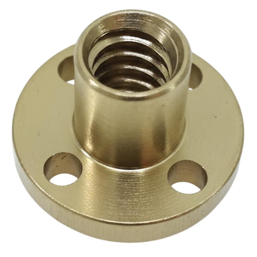 Гайка T8 для ходового винта Kingroon с трапецидальной резьбой латунь (B0916-1)