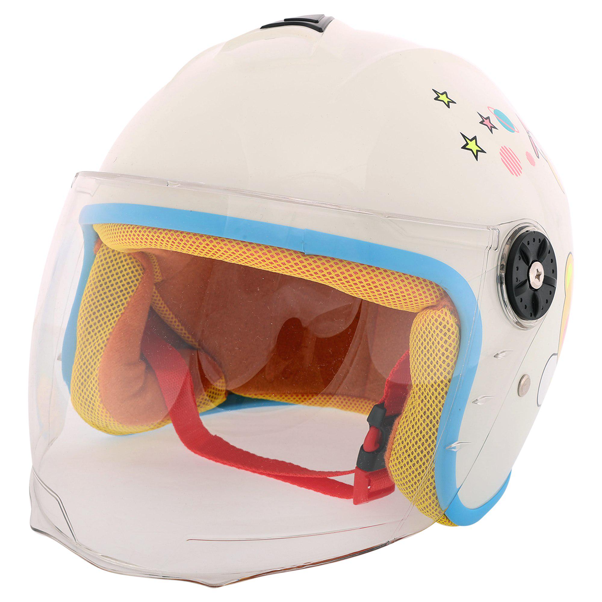 Мотошлем детский FGN M-501A PP открытый Три четверти S Бежевый (M-501A_Бежевый_S)