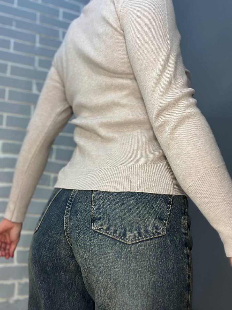 Свитер женский A-N 5688 р. 42-46 Бежевый (2972) - фото 4 Свитер женский A-N 5688 р. 42-46 Бежевый (2972) - фото 4