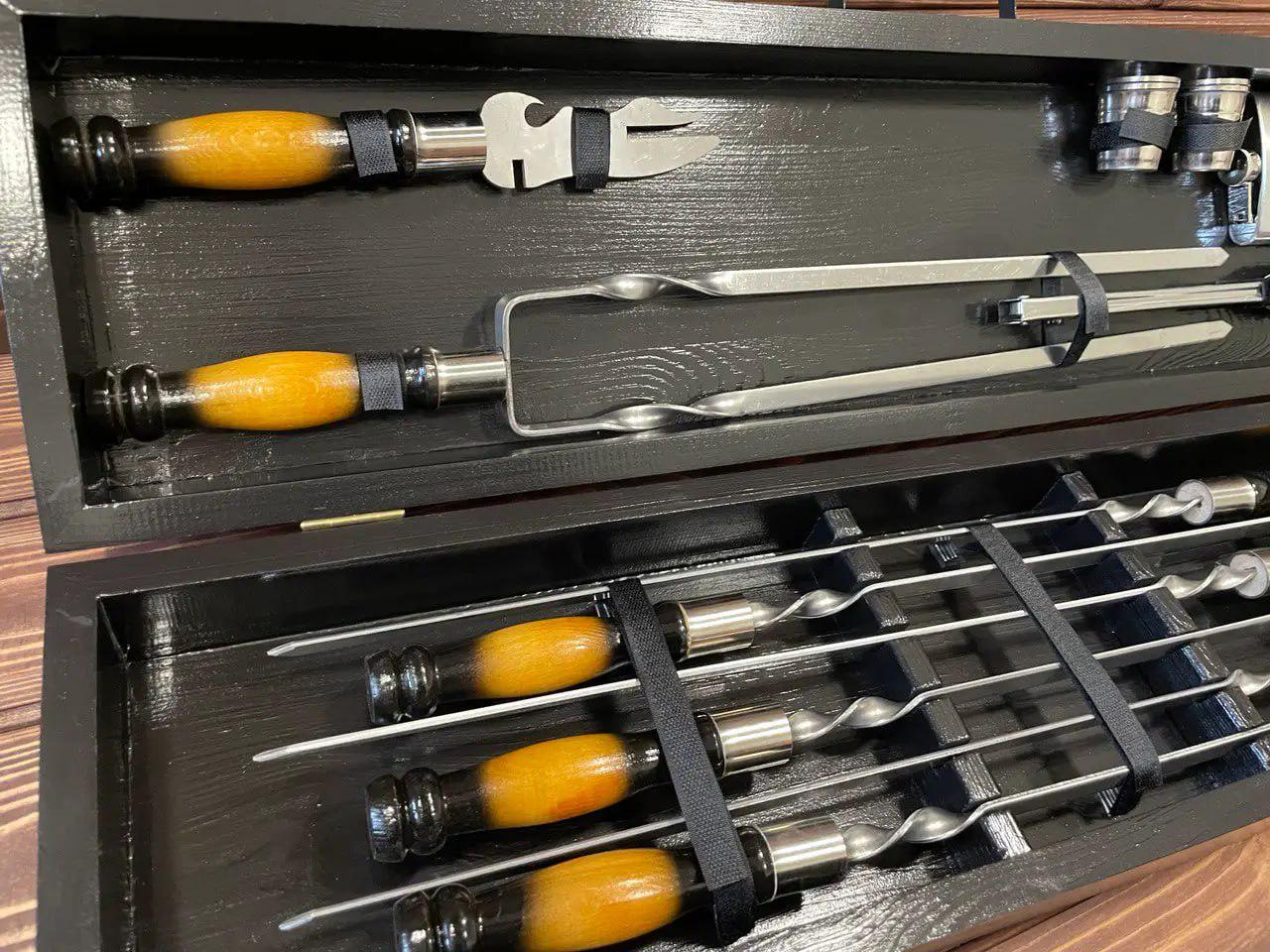 Набор шампуров Пикник 6 в кейсе (10639719) - фото 3 Набор шампуров Пикник 6 в кейсе (10639719) - фото 3