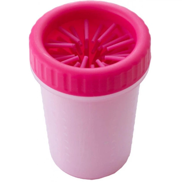 Лапомийка стакан для собак і котів Soft Gentle Silicone 300 мл 9,2x7,5x11 см Рожевий