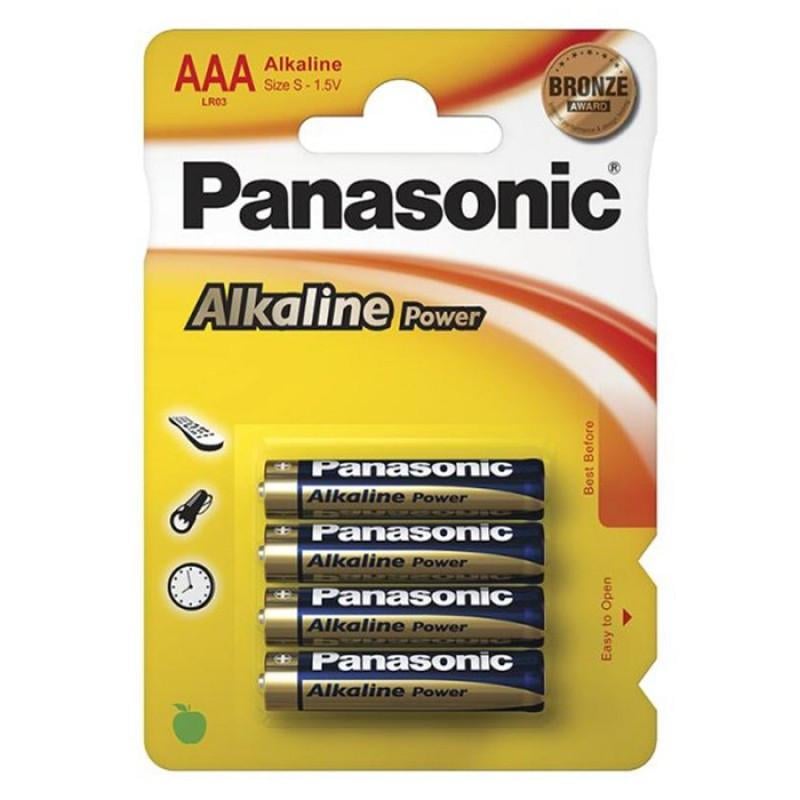Батарейка Panasonic Alkaline Power LR03 ААА 1x4 шт. блистер Bronze
