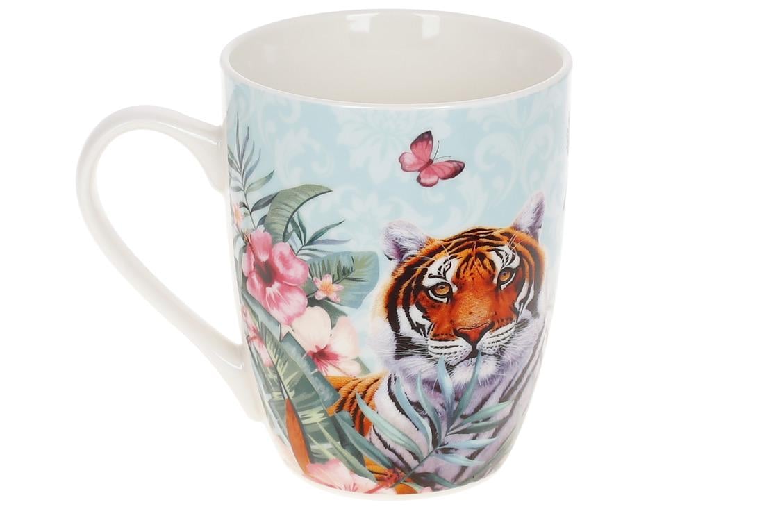Кружка фарфоровая BonaDi Тигр 380 мл (K011)