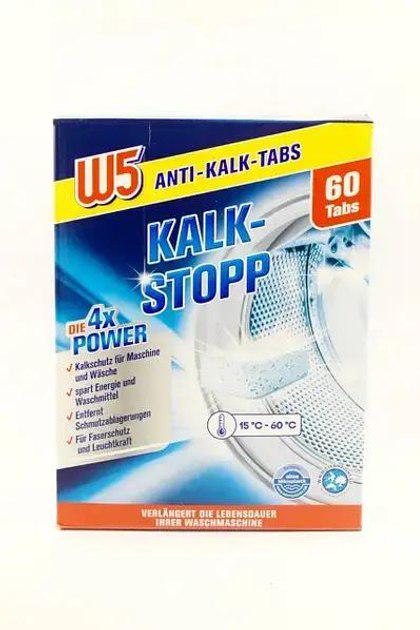 Таблетки антикалька для пральної машини W5 Kalk-Stop 60 шт. (13346620)