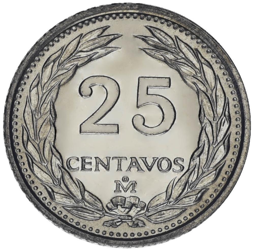 Коллекционная монета Сальвадор 25 сентаво 1986 AU-UNC (М19073)