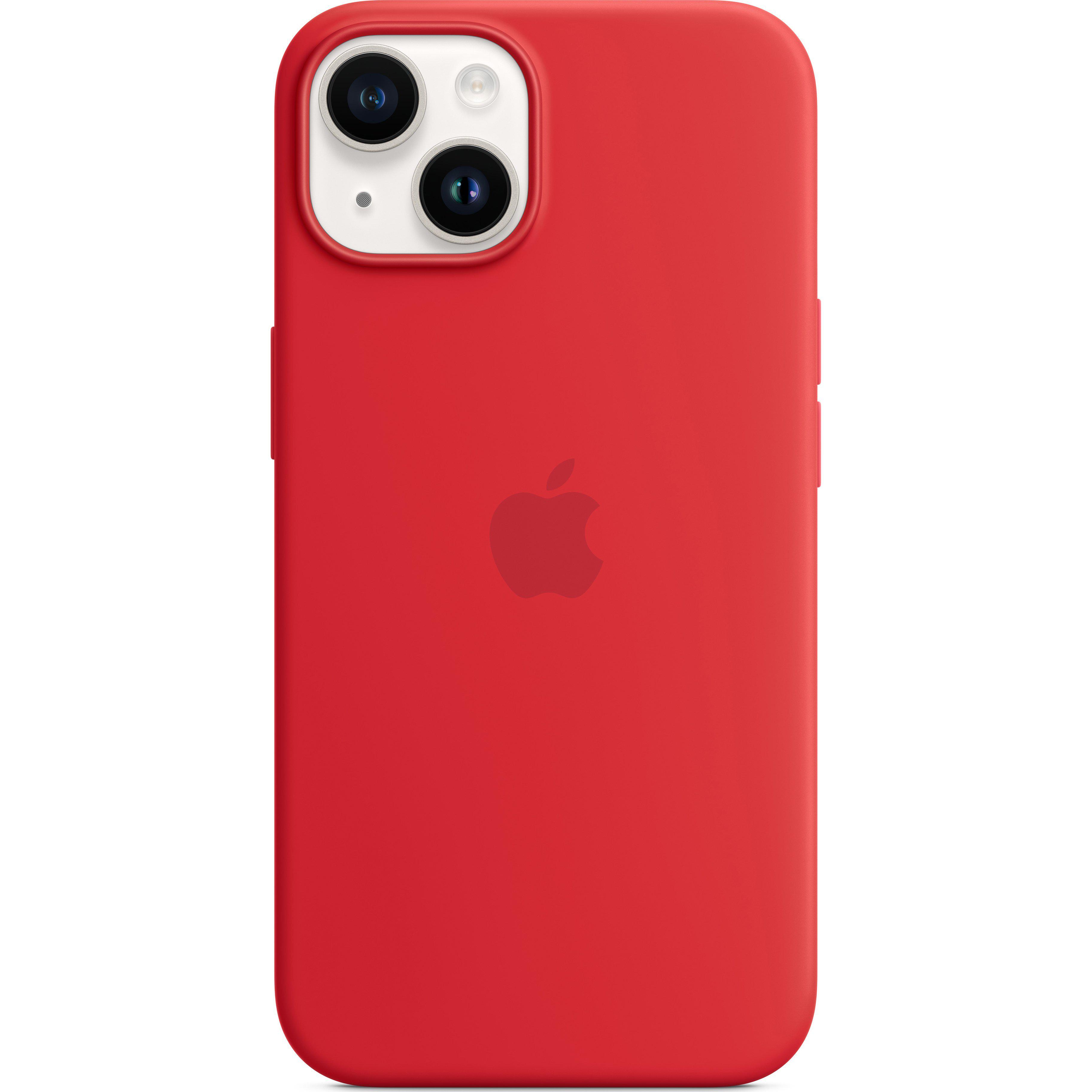 Чехол противоударный силиконовый Silicone Case MPRW3ZE/A MagSafe () для Apple Iphone 14 (6.1") Red - фото 7