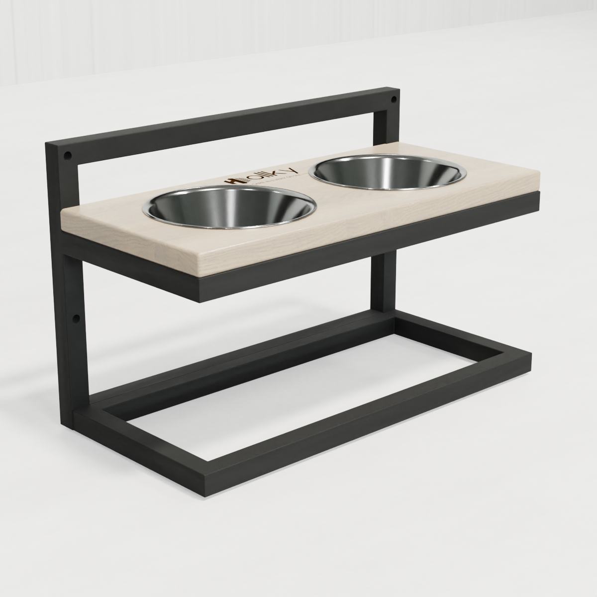 Миски на регульованій підставці для маленьких собак Hollky Flex S 2х0,45 л (FS-422523-GRWH) - фото 6 Миски на регульованій підставці для маленьких собак Hollky Flex S 2х0,45 л (FS-422523-GRWH) - фото 6