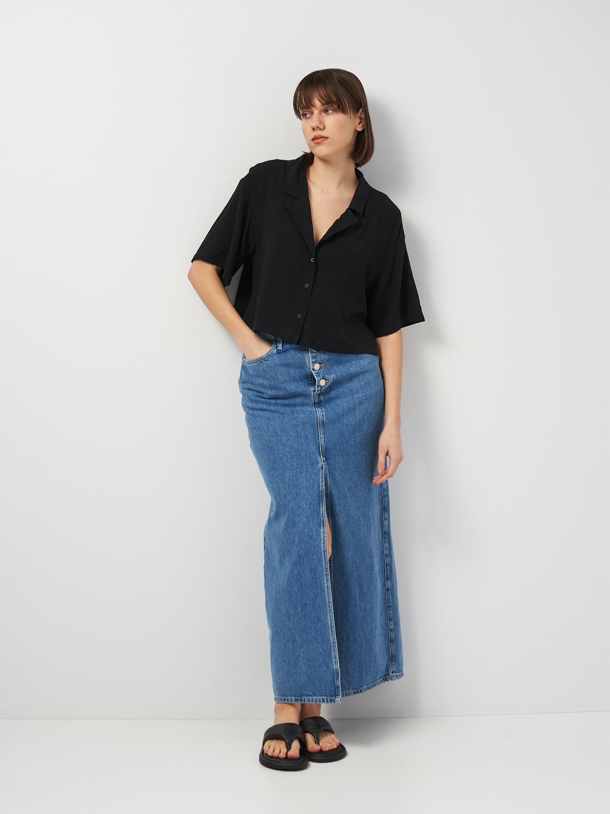 Блуза с коротким рукавом р. S Черный (5263781wer) - фото 3