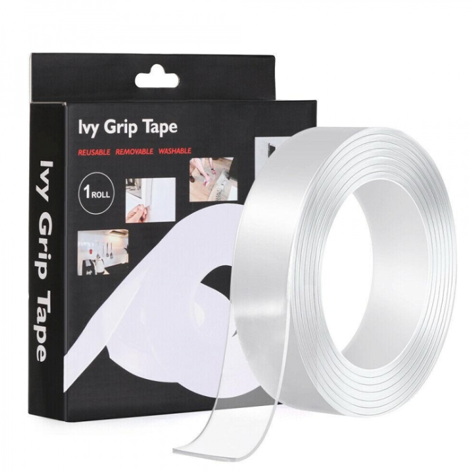 Стрічка багаторазова кріпильна клейка Ivy Grip Tape 5 м 2,5 см (128576) Стрічка багаторазова кріпильна клейка Ivy Grip Tape 5 м 2,5 см (128576)