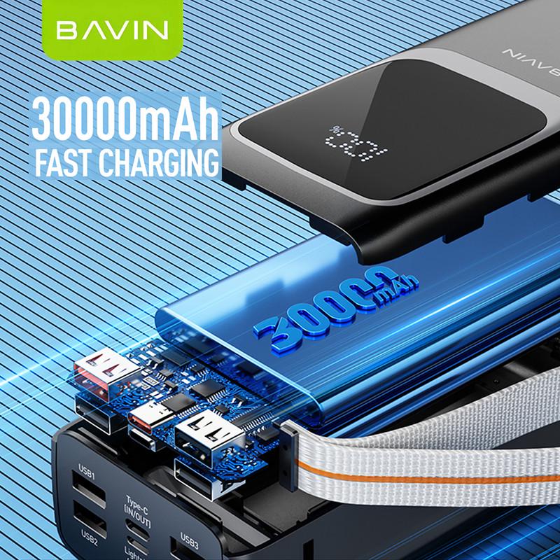 Повербанк BAVIN PC1031S 30000 mAh FAST CHARGING 22,5W White (Y-PC1031S-WH) - фото 8