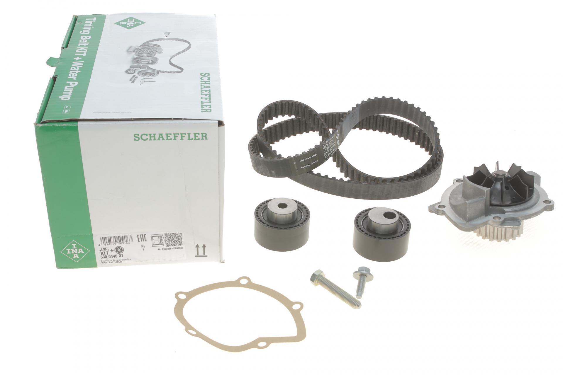 Комплект ГРМ и помпа INA Peugeot 406/607/807 2.2 HDi 00- 146x25.4 538 0428 10 (530 0446 31)