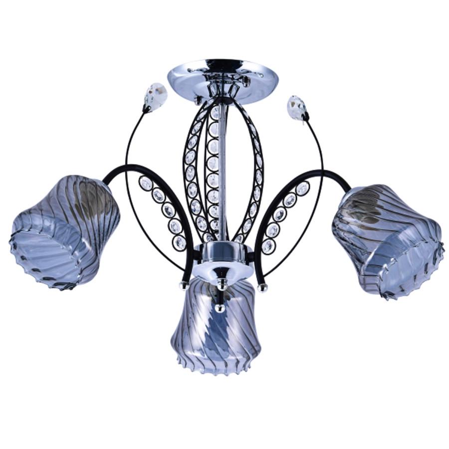 Люстра Sirius на три плафона под лампу Е27 Черный/Голубой (9744B/3)
