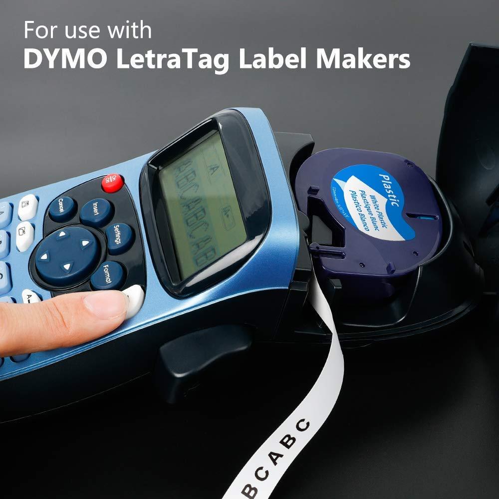 Стрічка пластикова DYMO S0721610 12 мм х 4 м для принтера LetraTag Білий (1130658003) - фото 3