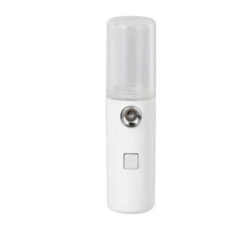 Зволожувач для обличчя портативний міні Nano Mist Sprayer 30 мл 3,15 Вт 5В акумуляторний з підсвічуванням 11,5х3 см Білий