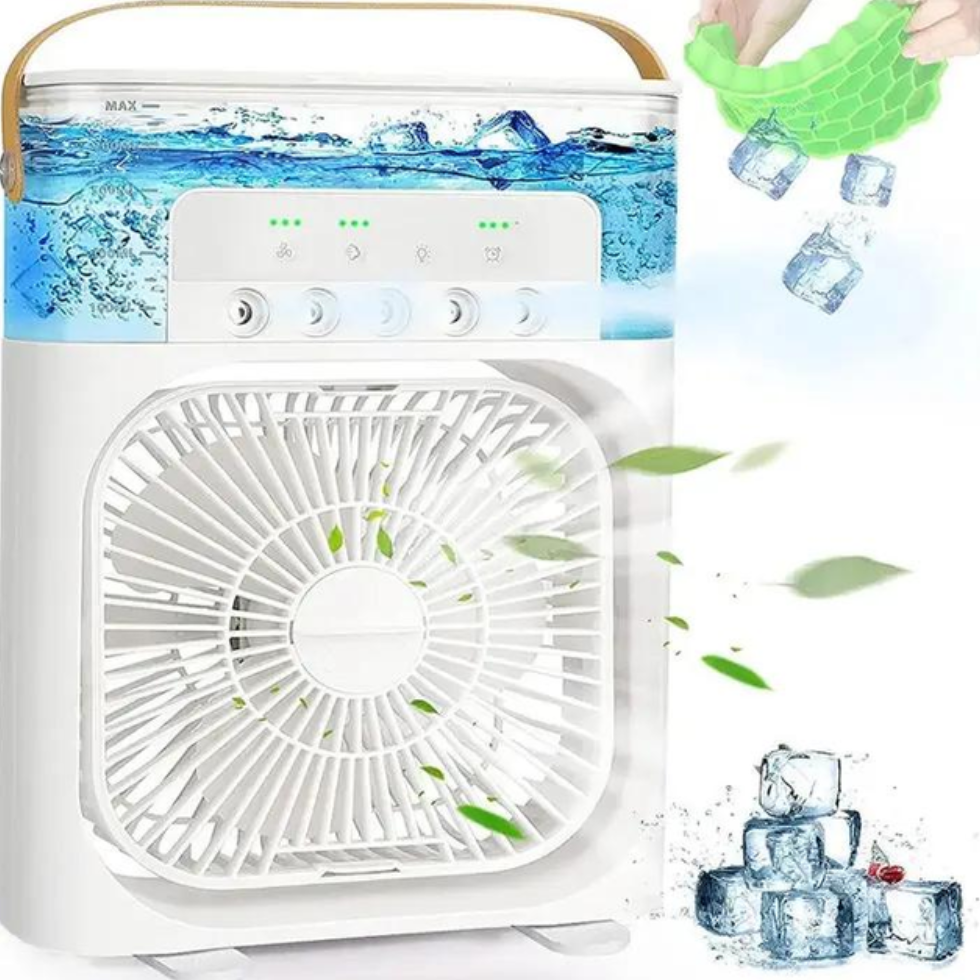 Кондиционер настольный Mini Cooling Fan AC9418 с LED подсветкой USB Белый (26057331) - фото 2 Кондиционер настольный Mini Cooling Fan AC9418 с LED подсветкой USB Белый (26057331) - фото 2