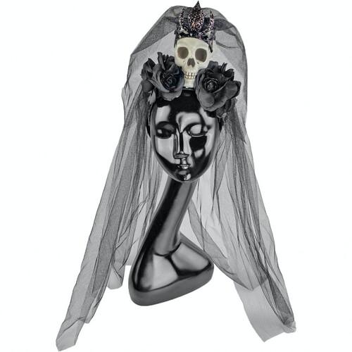 Обруч Череп с розами в короне SETA Decor 21-597-3