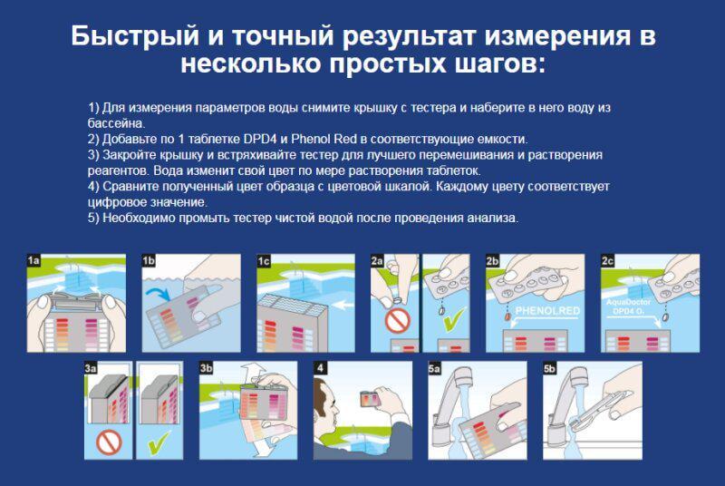Тестер таблетковий AquaDoctor Test Box pH/O2 - фото 3 Тестер таблетковий AquaDoctor Test Box pH/O2 - фото 3