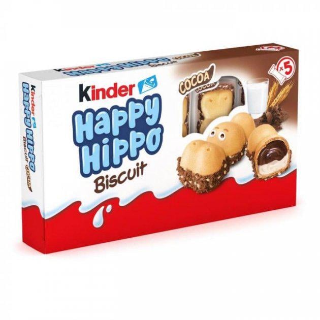 Набор печенья Kinder Happy Hippo Cocoa с какао начинкой 103 г 5 шт. (836423) - фото 1