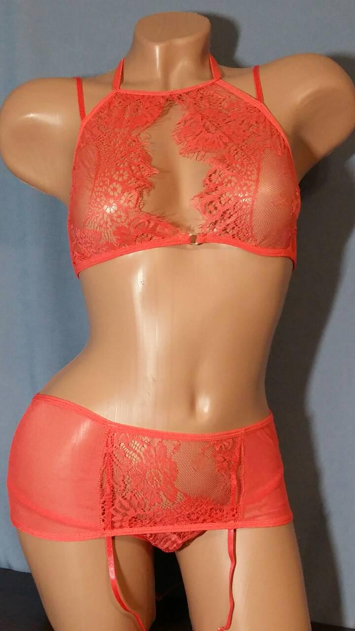 Комплект білизни з поясом S Червоний (Н-0665-К) - фото 3 Комплект білизни з поясом S Червоний (Н-0665-К) - фото 3