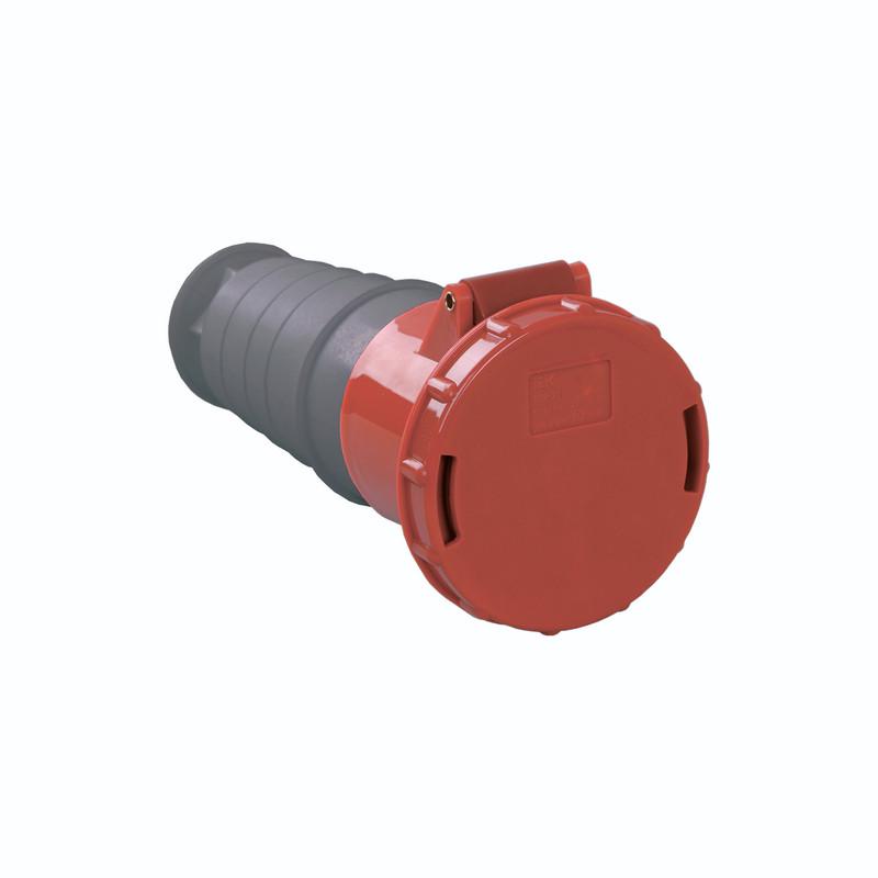 Силовая розетка UEC ЗСИ-234 3P+PE 63А 380 В переносная IP54 Красный (PSR22-063-4-U)