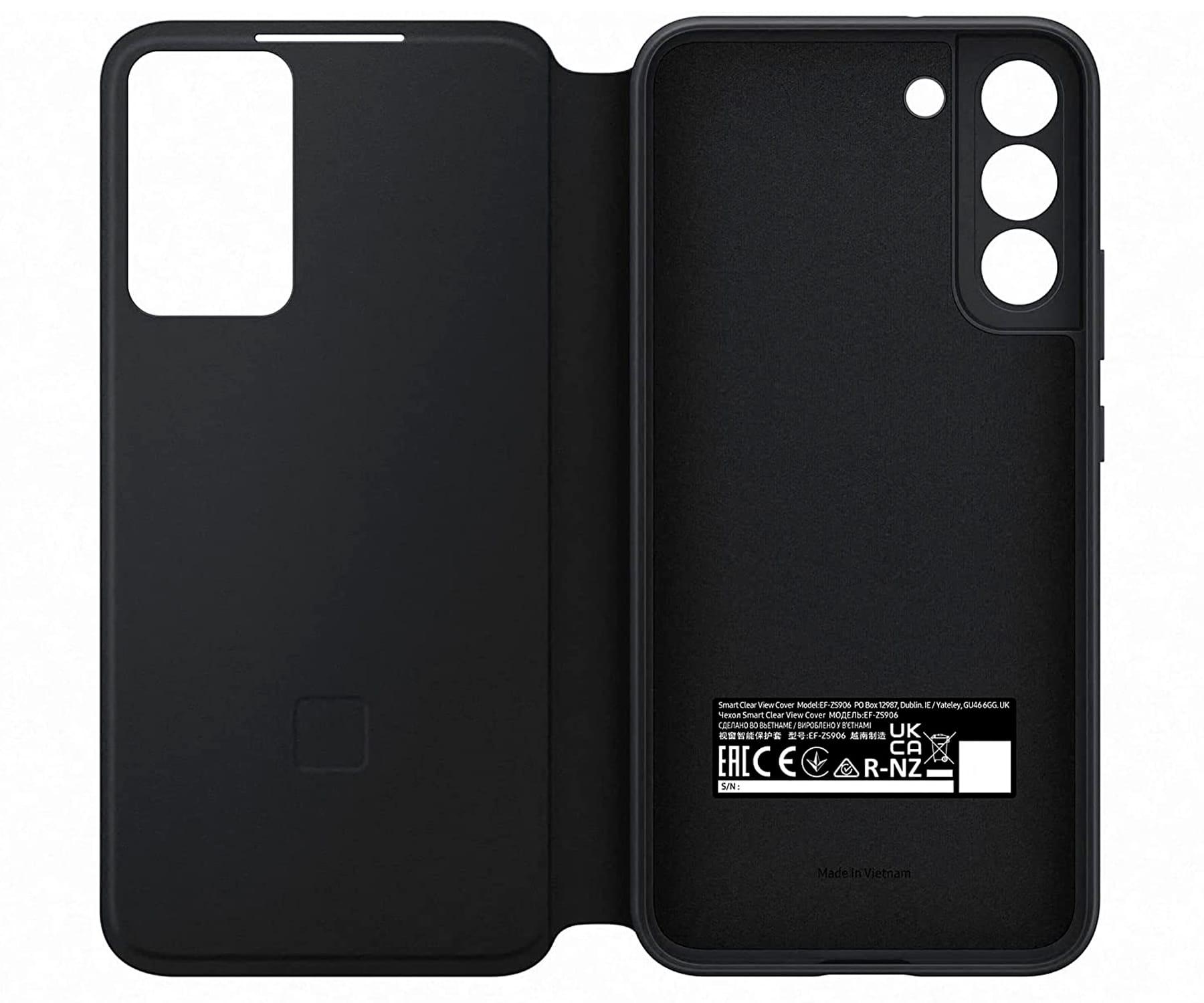 Смарт чехол книжка Samsung Galaxy S22 Plus SM-G906 SM-G9060 S-View Flip Cover (Clear View) Black Черный - фото 2