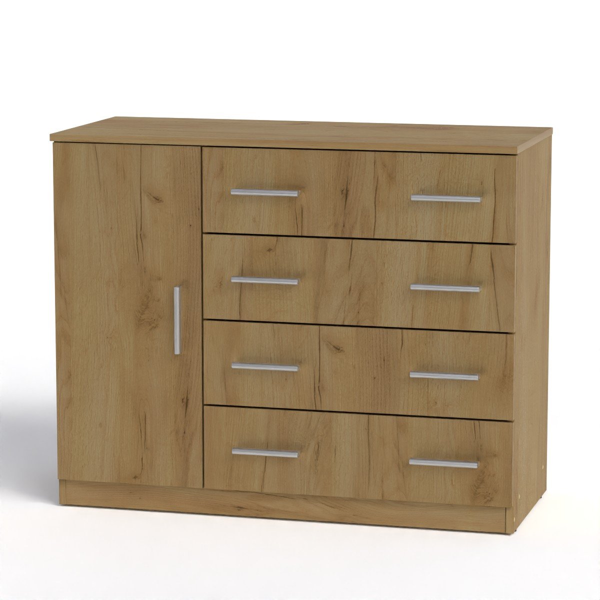 Комод Компаніт 4+1Б 105,4х44,8х84,9 см Дуб крафт золотой (16573)