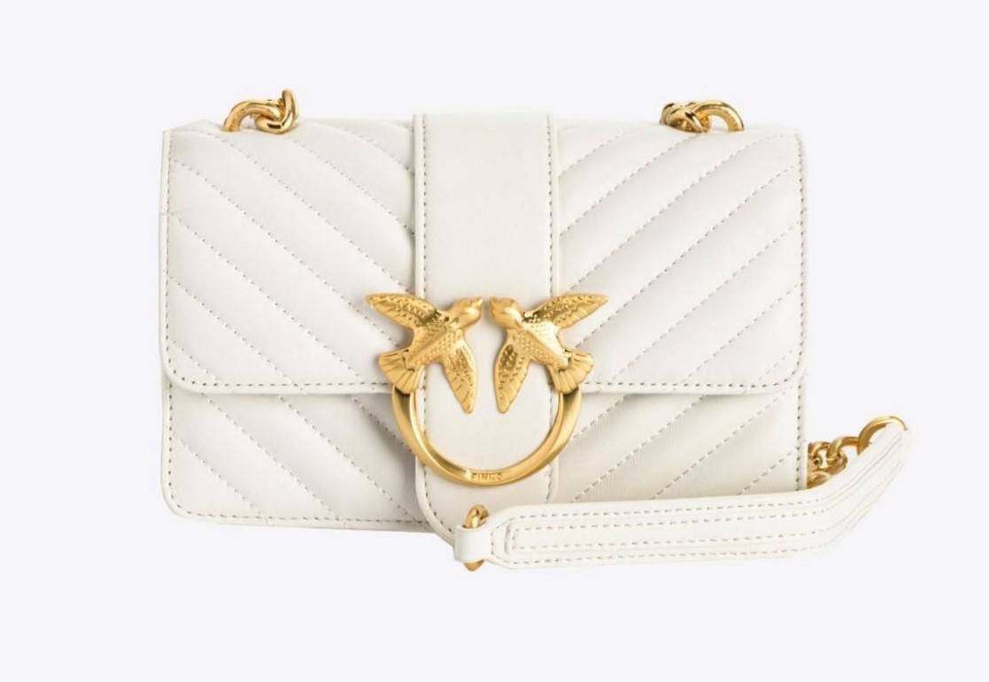 Сумка крос-боді Pinko Mini Love Bag Icon V Quilt White - фото 1