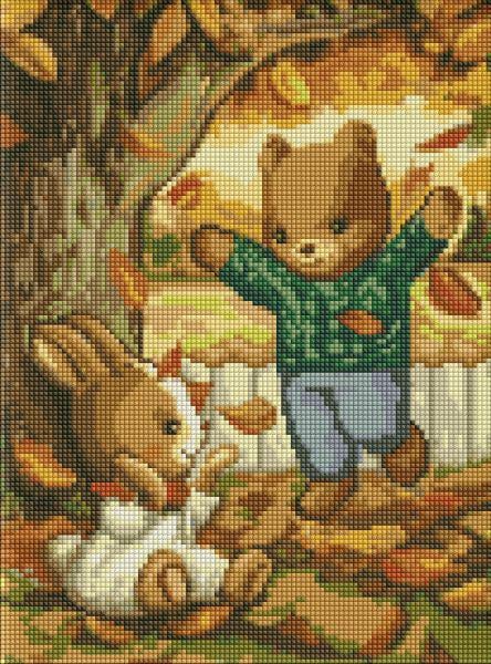 Алмазная мозаика Идейка Золотой листопад 30x40 см (Id-AMC7740)