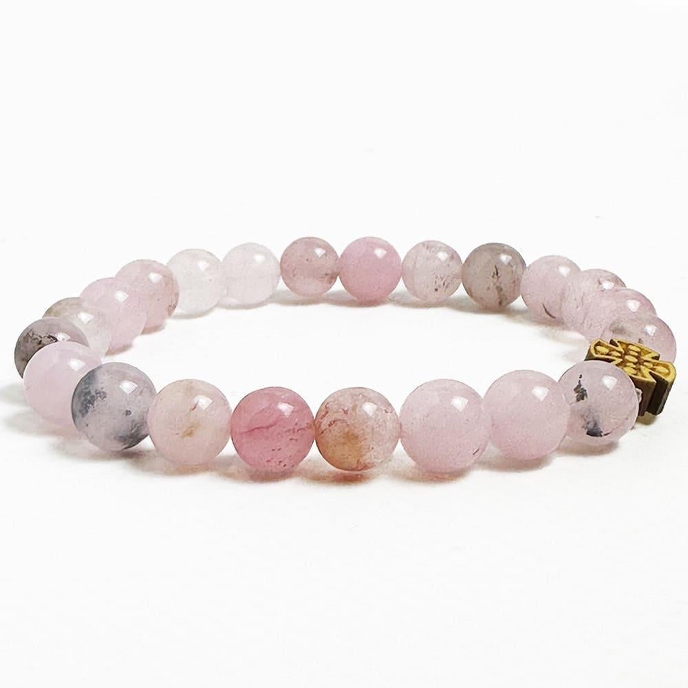 Браслет Агат Розовый (10111)