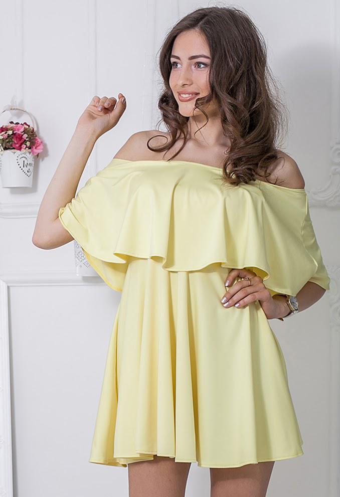 Платье Podium Nicole 18476-YELLOW XL Желтый
