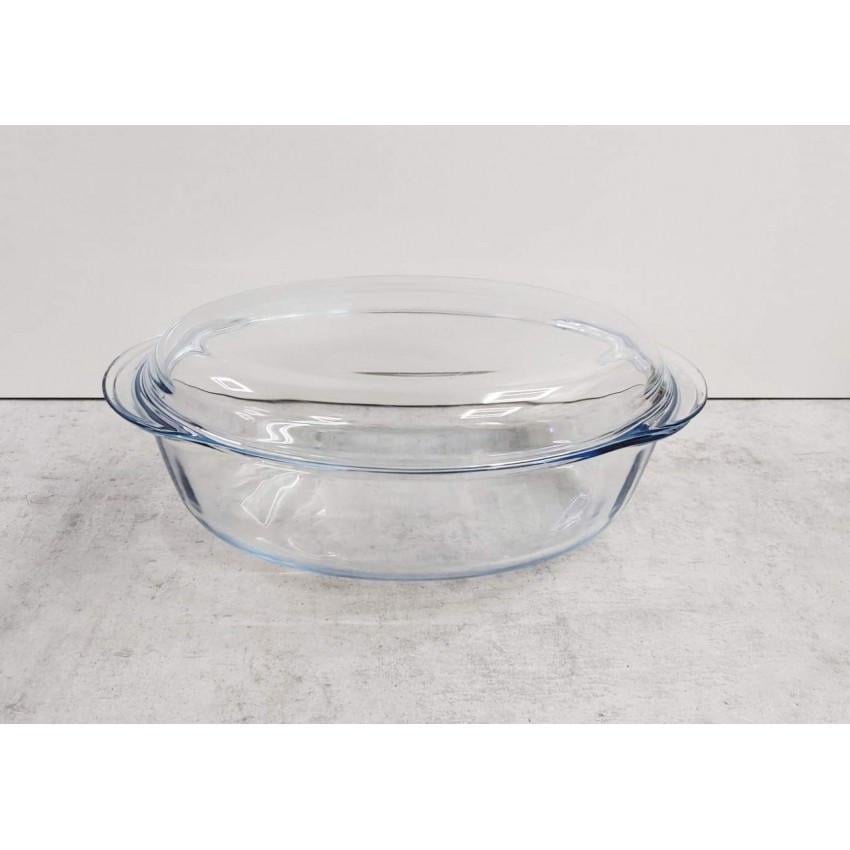 Каструля скляна Pyrex 459A000 татониця овальна з кришкою 4 л (1387864164)