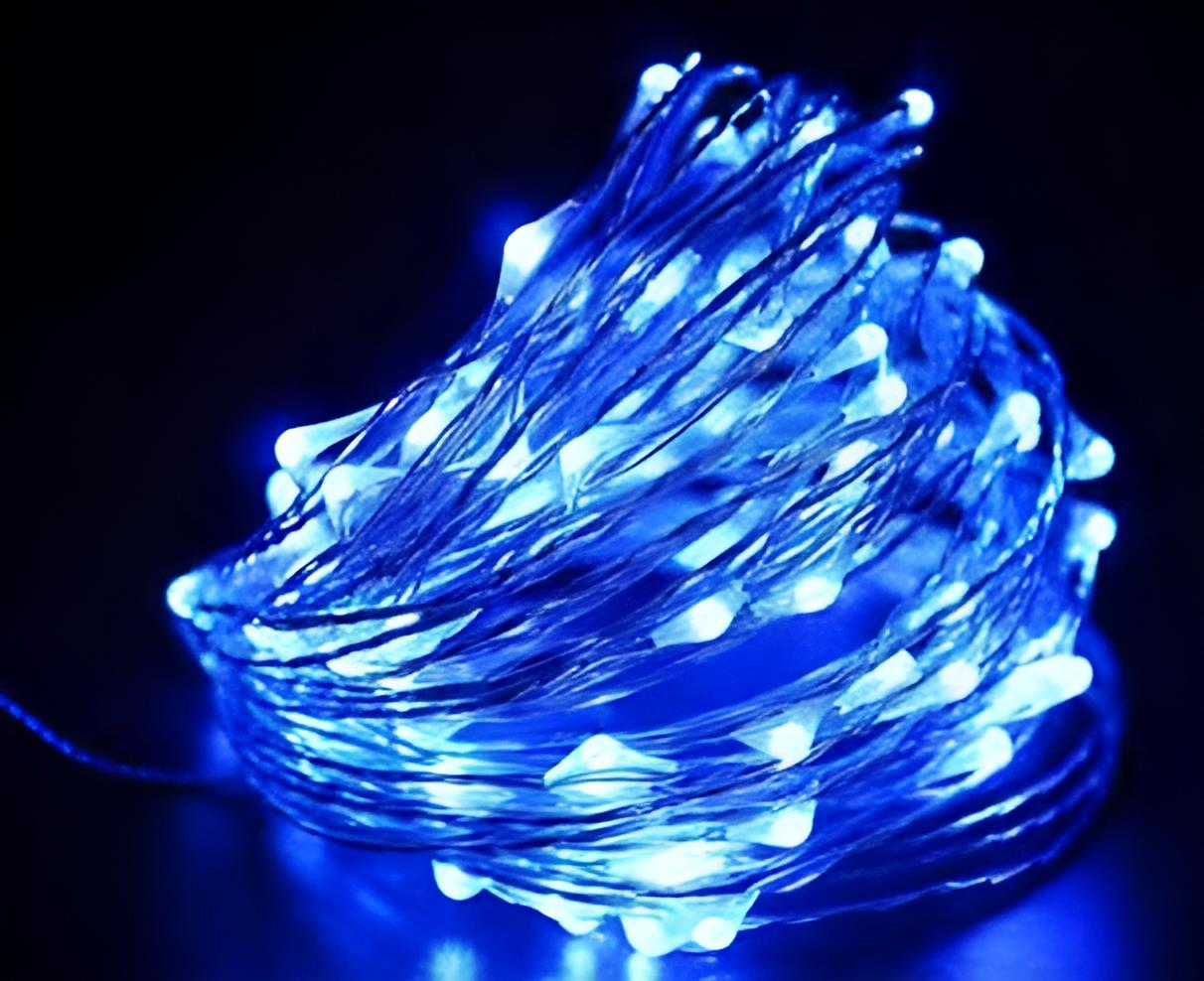 Гирлянда-нить на батарейках/USB 30LED 3 м Blue (000150223) Гирлянда-нить на батарейках/USB 30LED 3 м Blue (000150223)