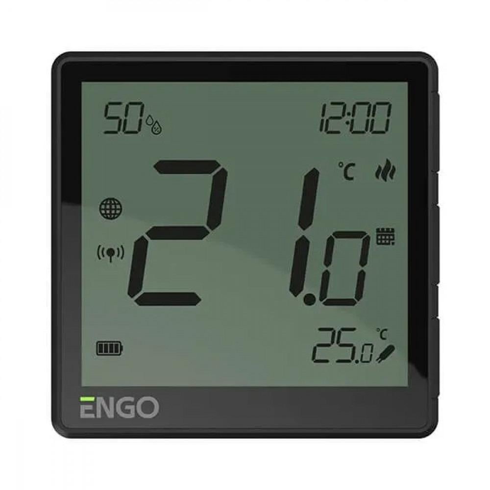 Інтернет-термостат Engo ZigBee EONE-230B 3.0 прихованого монтажу 230 В Чорний (22842792)