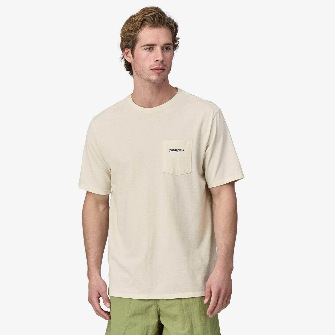 Футболка Patagonia Men's Line Logo Ridge Pocket Responsibili-Tee Birch М White (BCW38511-М)