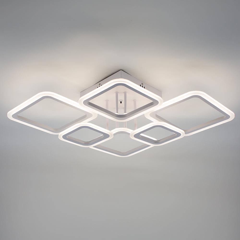 Люстра управляемая светодиодная ESLLSE OVAL 75 Bт 6S 810x600x175 мм Белый (10597)