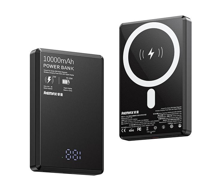 Повербанк Remax RPP-109 10000mAh 20W Metal MagSafe Power Bank Black (101179) - фото 3 Повербанк Remax RPP-109 10000mAh 20W Metal MagSafe Power Bank Black (101179) - фото 3